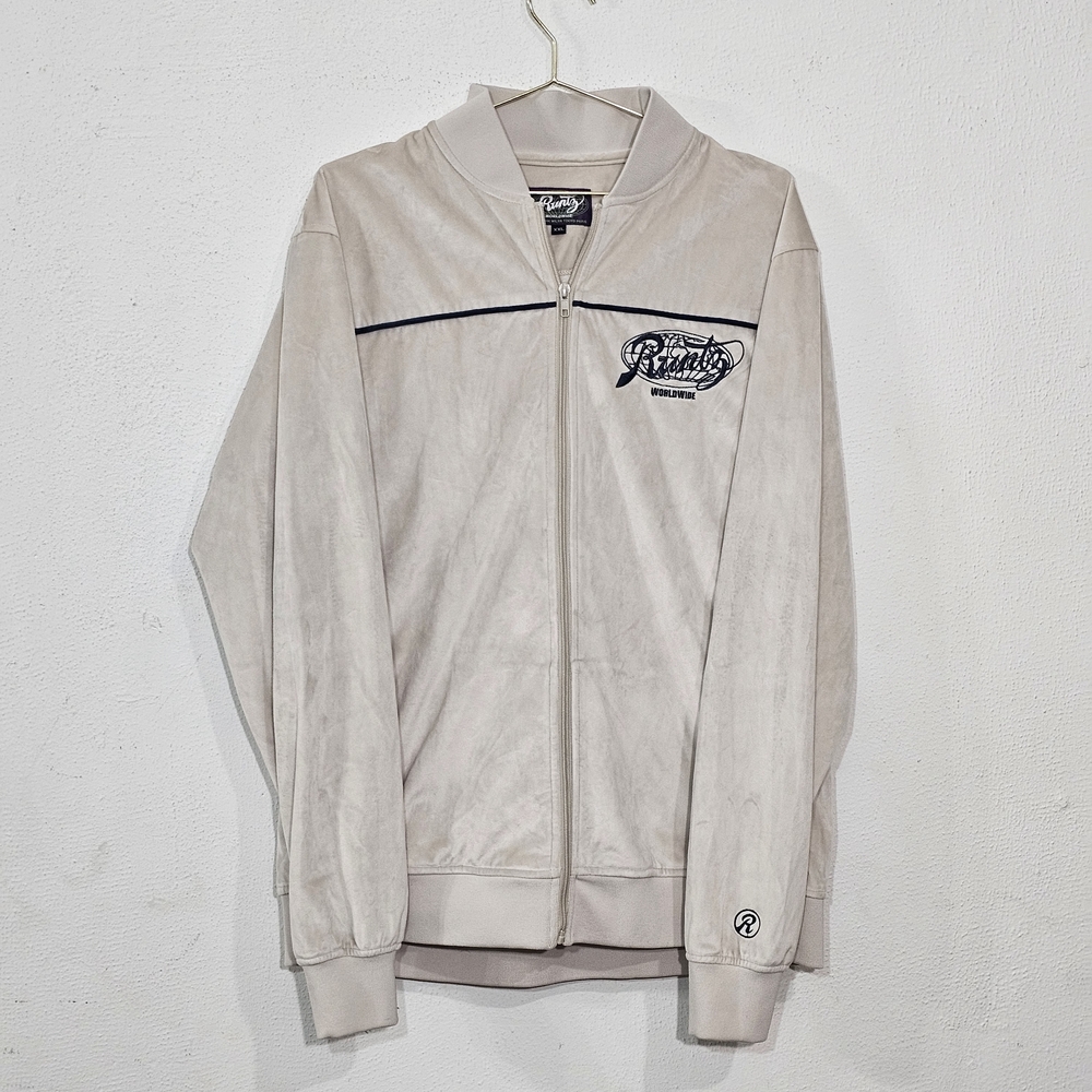 Runtz Around The World Velour Cream/Slate Men's Jacket Rare Sz XXL RUNTZ